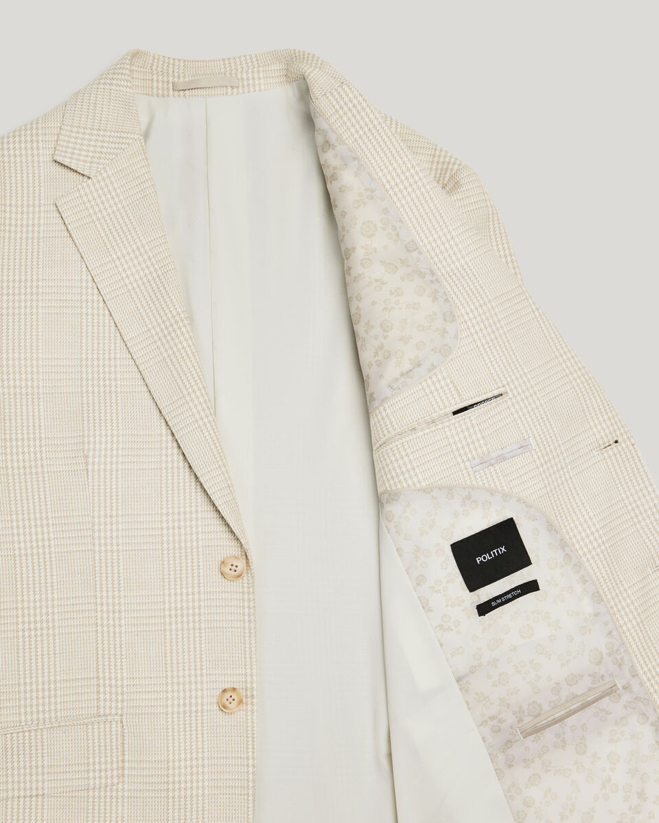 Cooper Prince Of Wales Check Blazer, Natural Check, hi-res